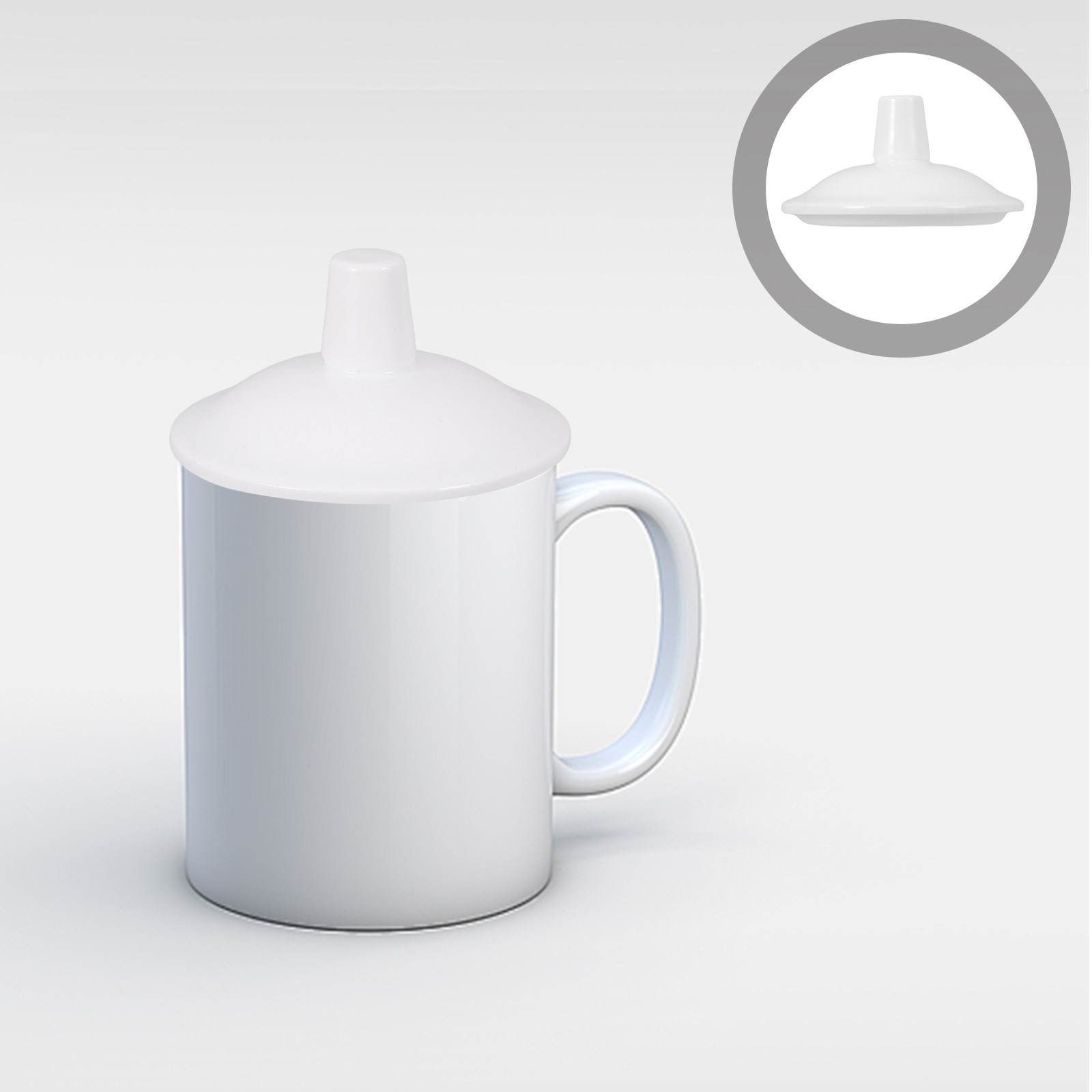 Coffee Tea Replacement - Porcelain Ceramic White Mug Lid Replacement
