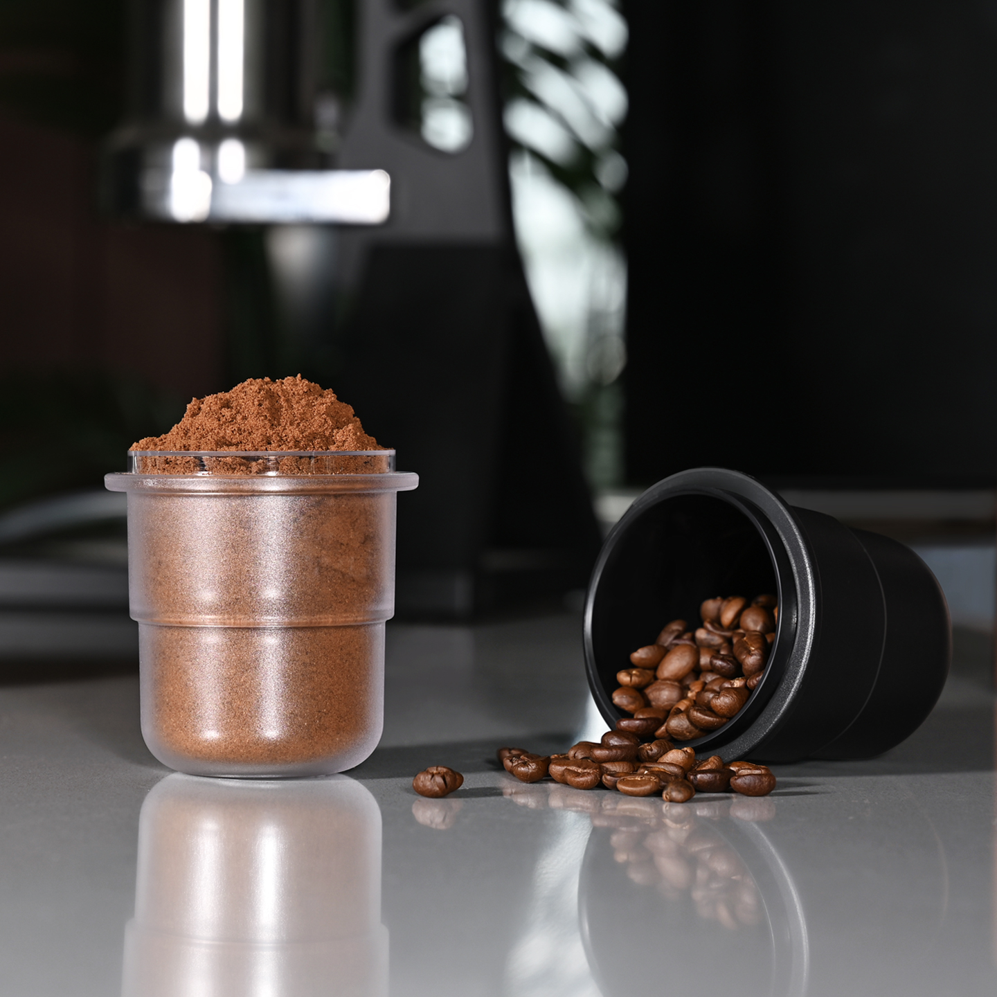 Coffee Tea Tumbler - 58mm Coffee Portafilter Dosing Cup Black
