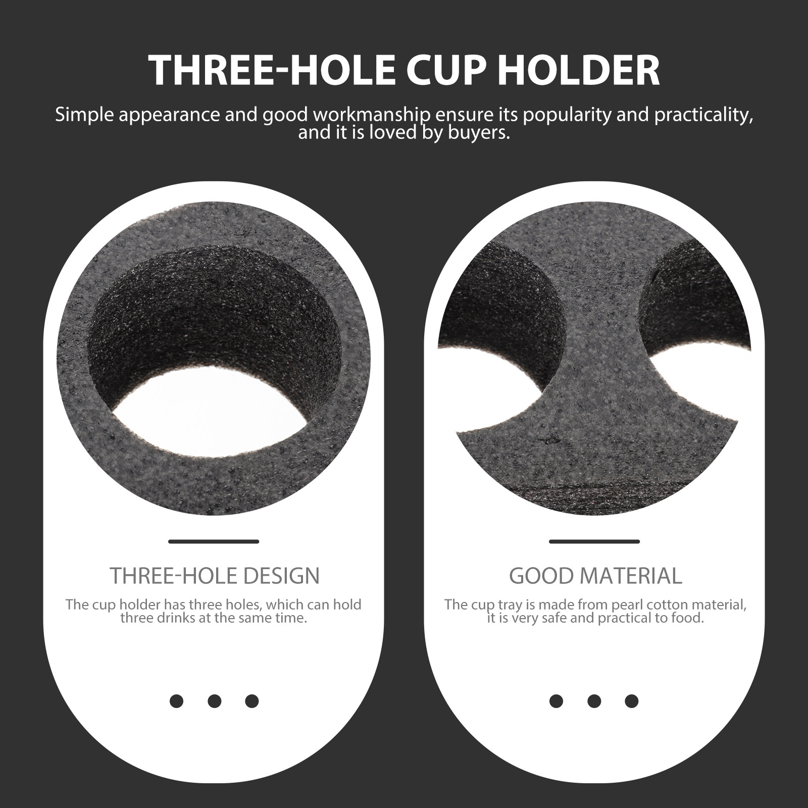 Coffee Tea Drinks - 2Pcs Food-Safe Pearl Cotton Cup Tray