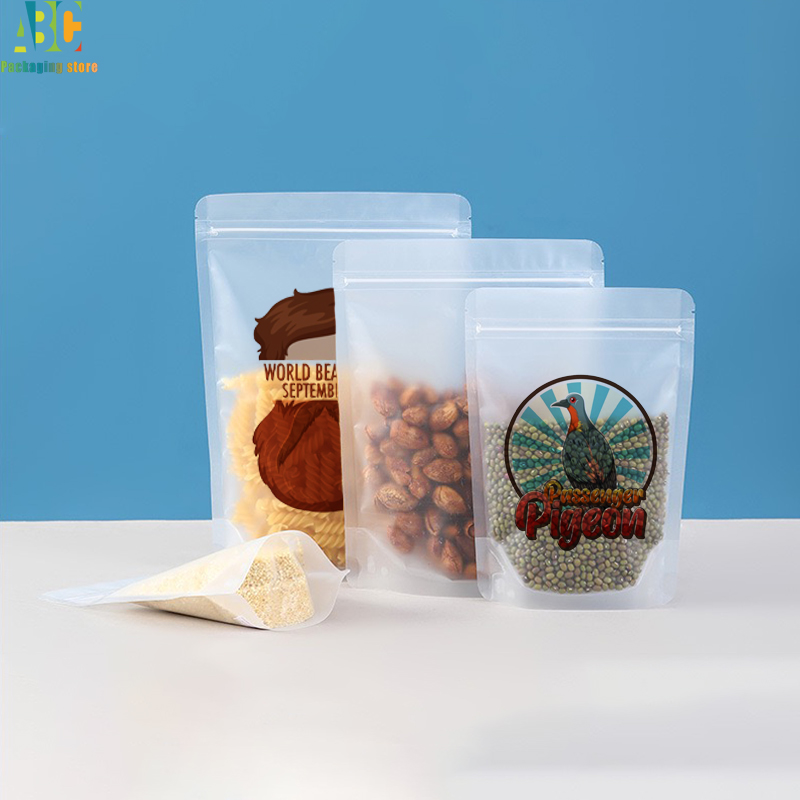Matte Standing Zipper Plastic  - مراجعة Coffee Tea Logo وسعره