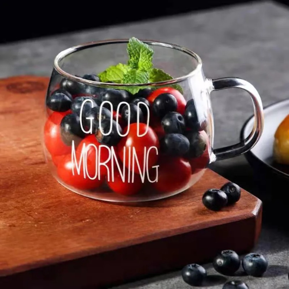 1pc Creative Glass Coffee Tea  - مراجعة Coffee Tea Name وسعره