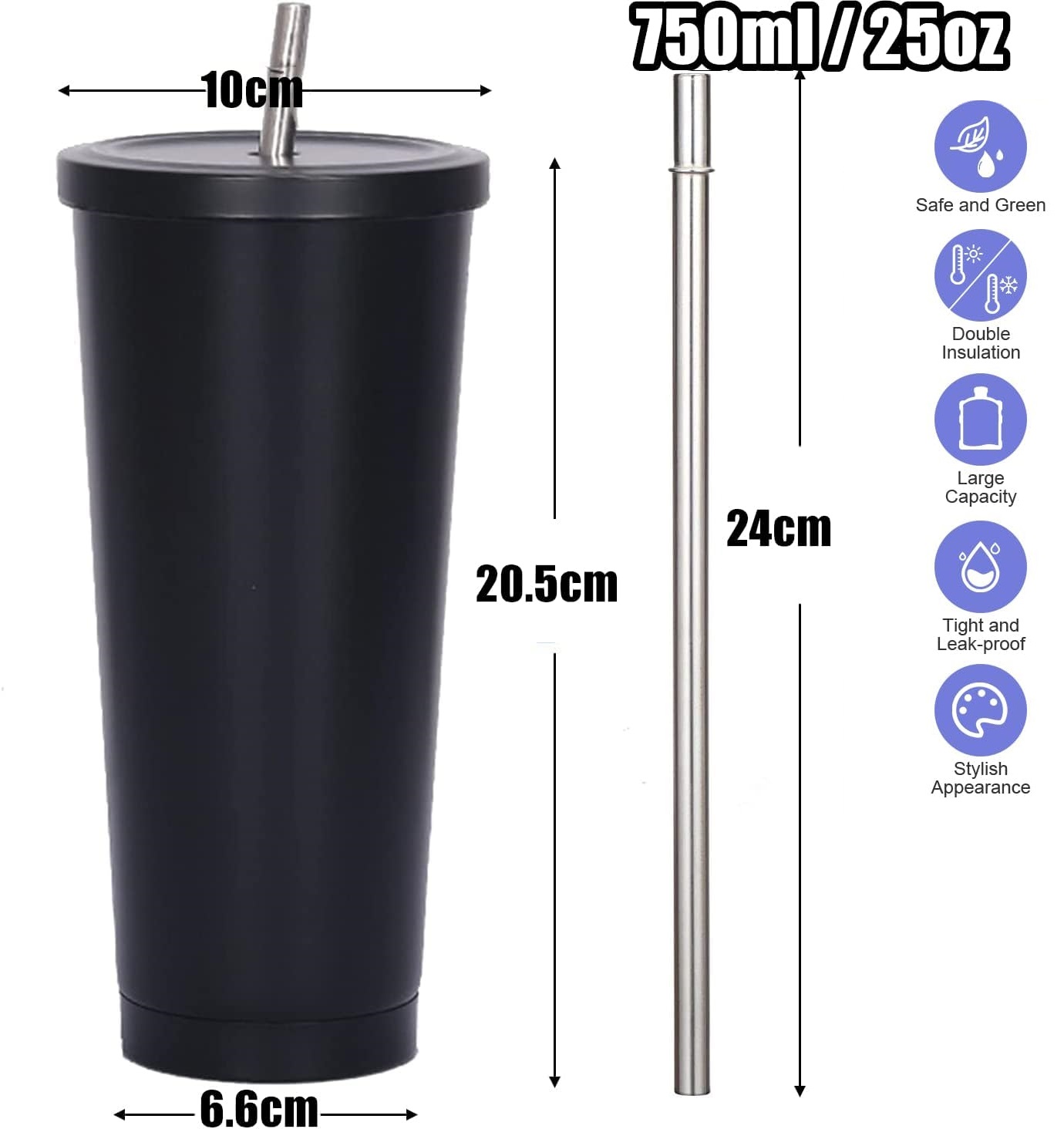 750ml Double-Wall Insulated Tu - مراجعة Coffee Tea Tumbler وسعره