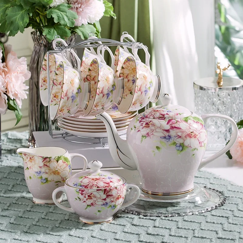 Pink Blue Flower Bone china Co - مراجعة Coffee Tea Creamer وسعره