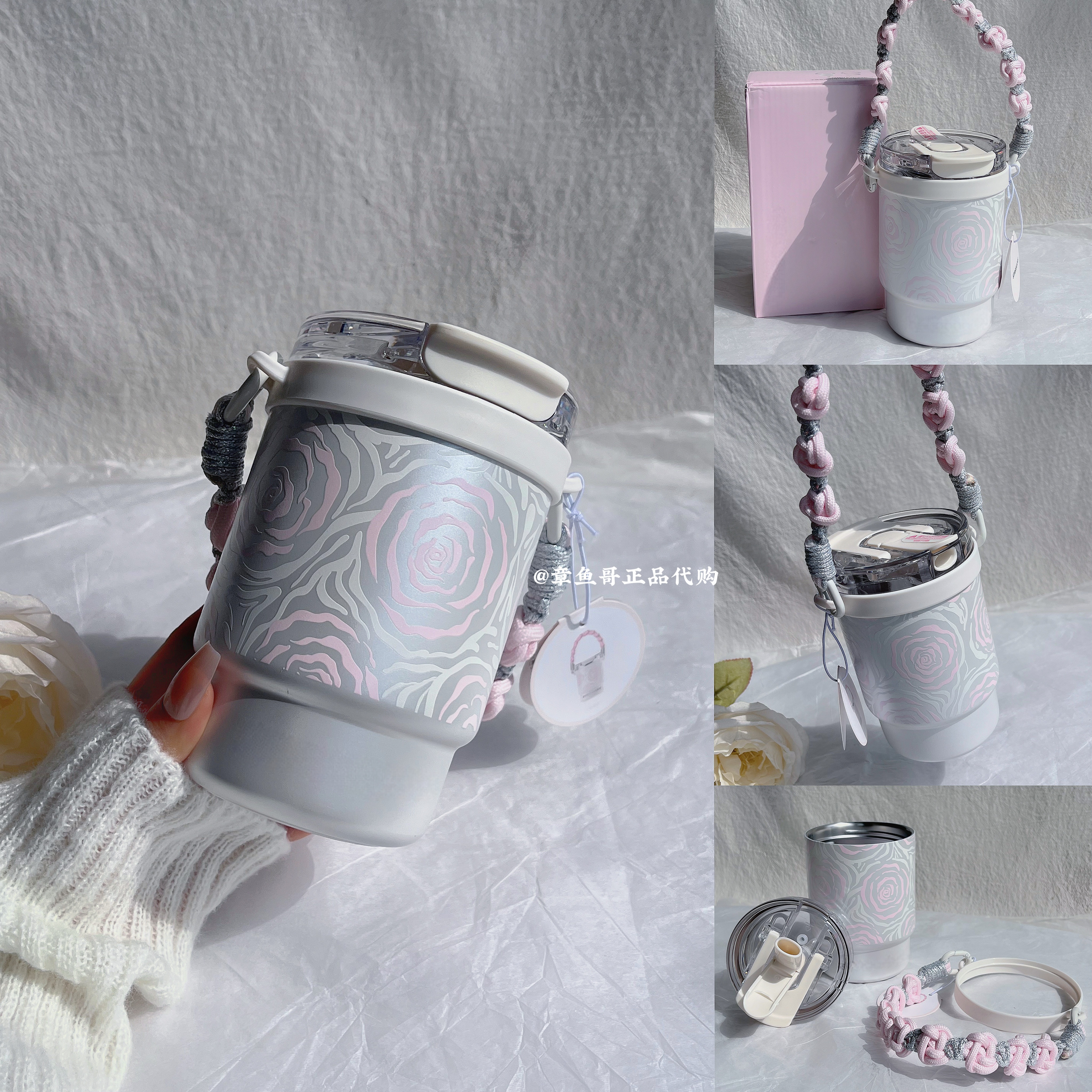 Bk 2026 Rose Pattern Insulated - مراجعة Coffee Tea Tumbler وسعره