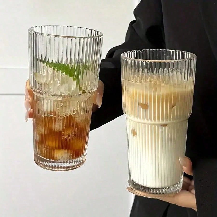 2 PCS Glass Cups With Lids And - مراجعة Juice Tea Coffee وسعره