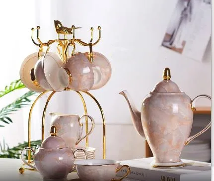 Marble Bone China Coffee Set M - مراجعة Coffee Tea Creamer وسعره