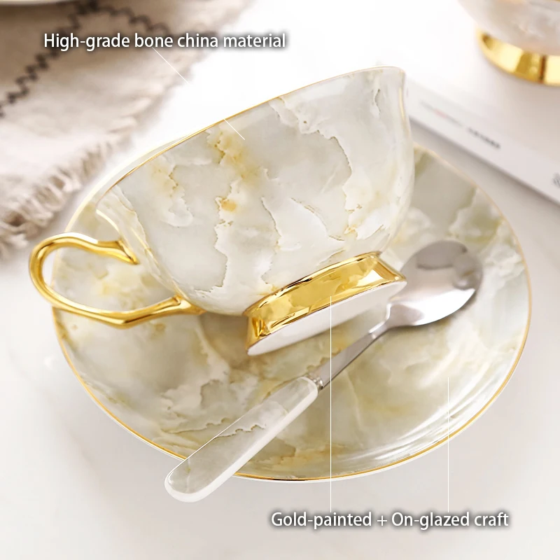Marble Bone China Coffee Set M - مراجعة Coffee Tea Creamer وسعره