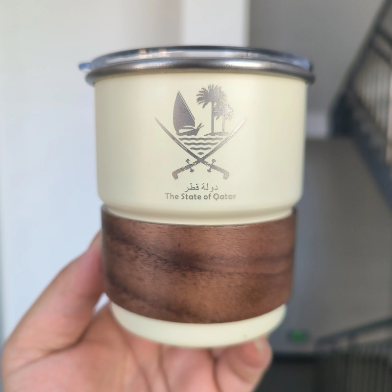 1 pcs The State of Qatar Logo  - مراجعة Coffee Tea Name وسعره