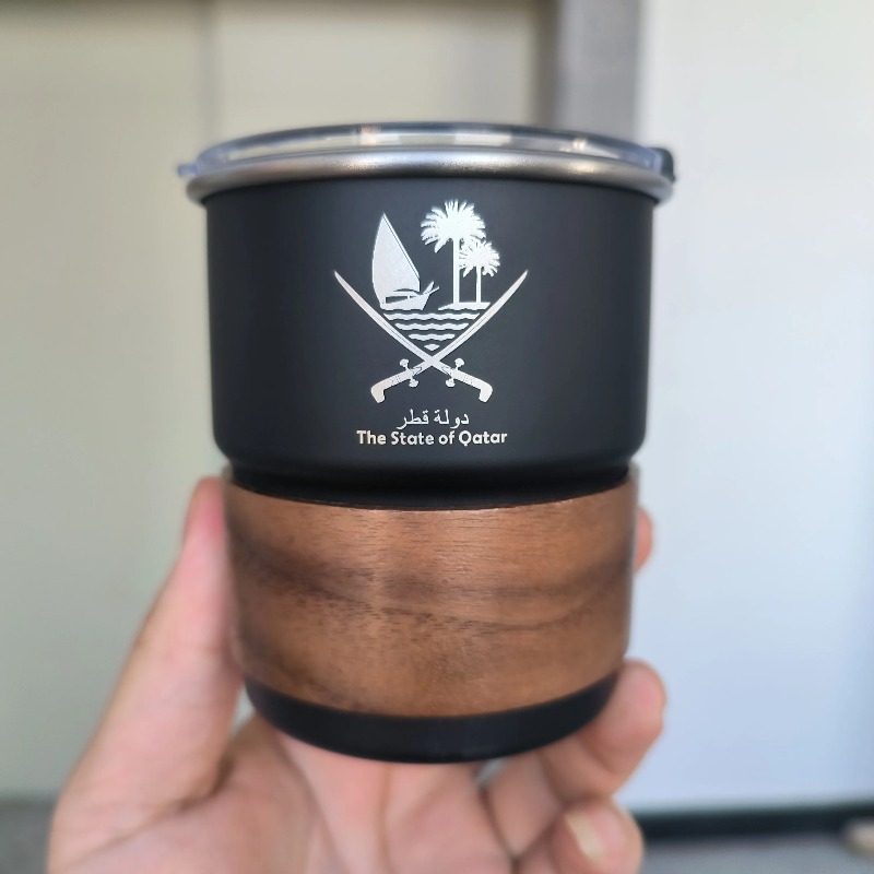 1 pcs The State of Qatar Logo  - مراجعة Coffee Tea Name وسعره