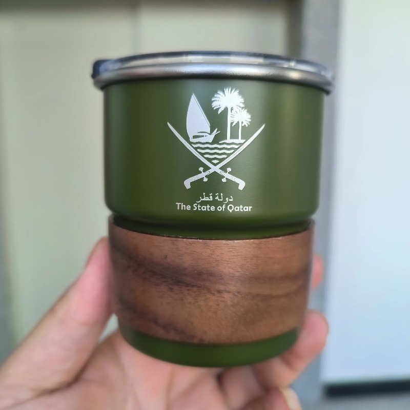 1 pcs The State of Qatar Logo  - مراجعة Coffee Tea Name وسعره
