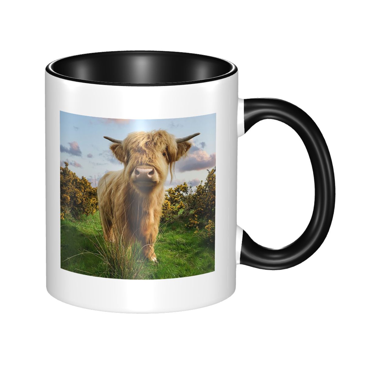 Young Highland Cow Mug Funny C - مراجعة Young Tea Coffee وسعره