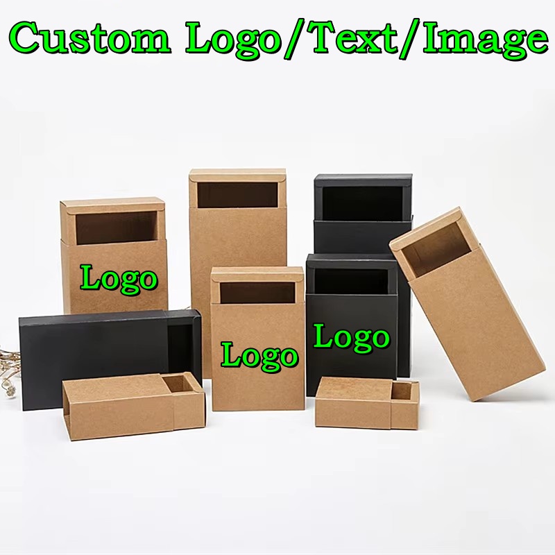 20PCS 350gsm Drawer Kraft Blac - مراجعة Coffee Tea Logo وسعره