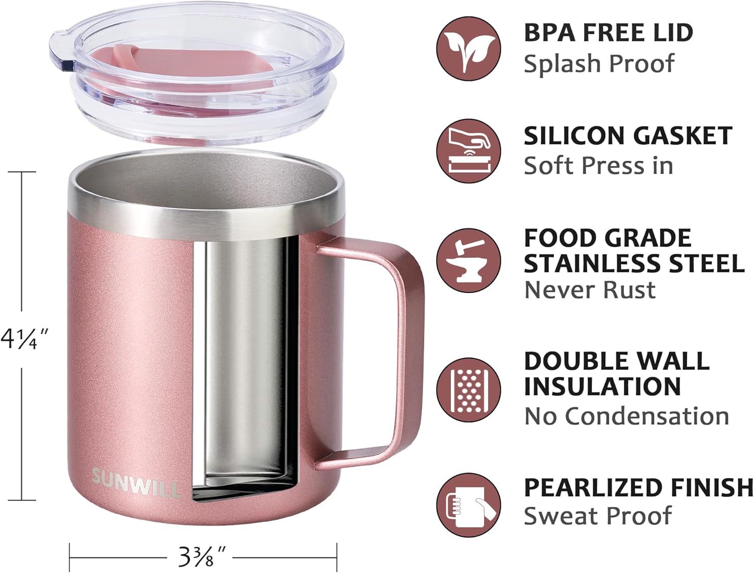Travel Coffee Mug with Lid, In - مراجعة Coffee Tea Tumbler وسعره