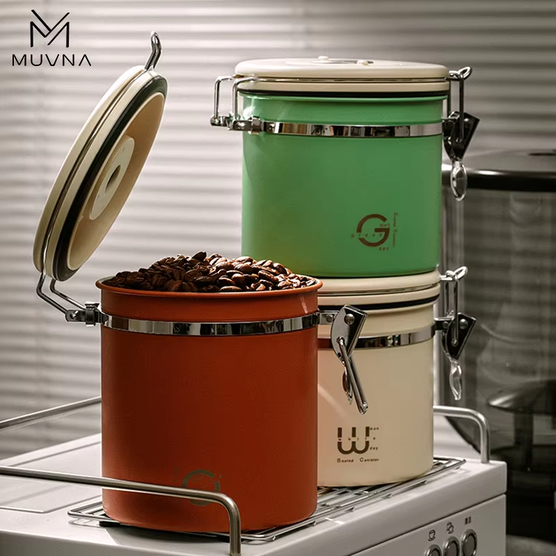 MUVNA Coffee Bean Storage Cani - مراجعة Coffee Tea Tumbler وسعره