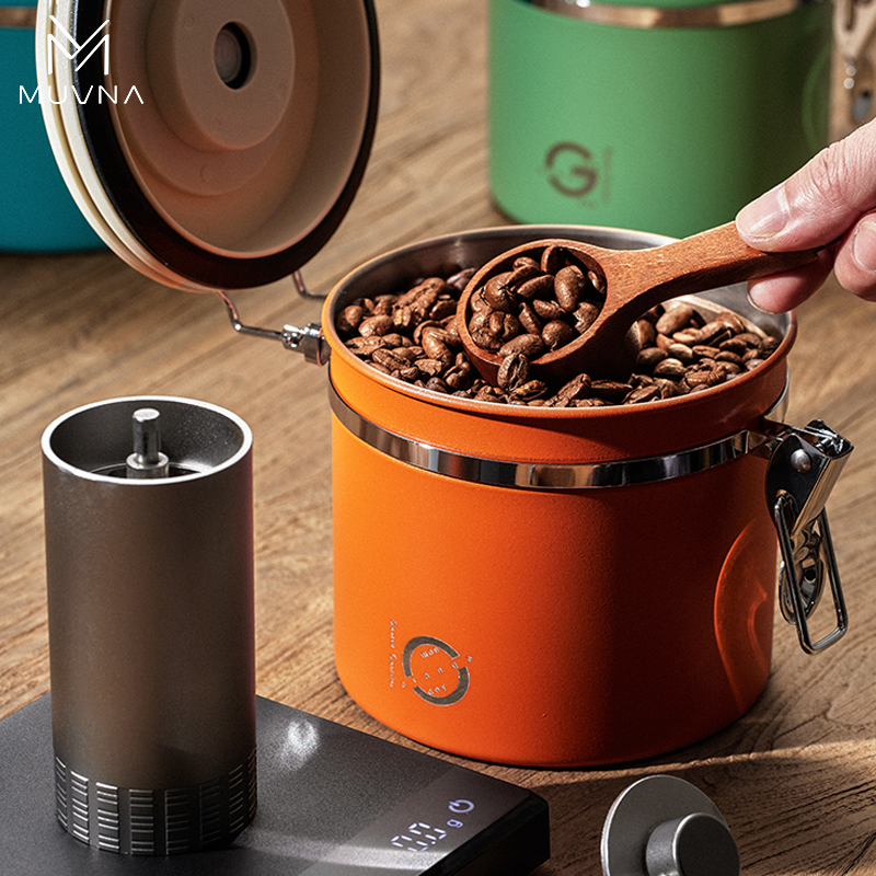 MUVNA Coffee Bean Storage Cani - مراجعة Coffee Tea Tumbler وسعره
