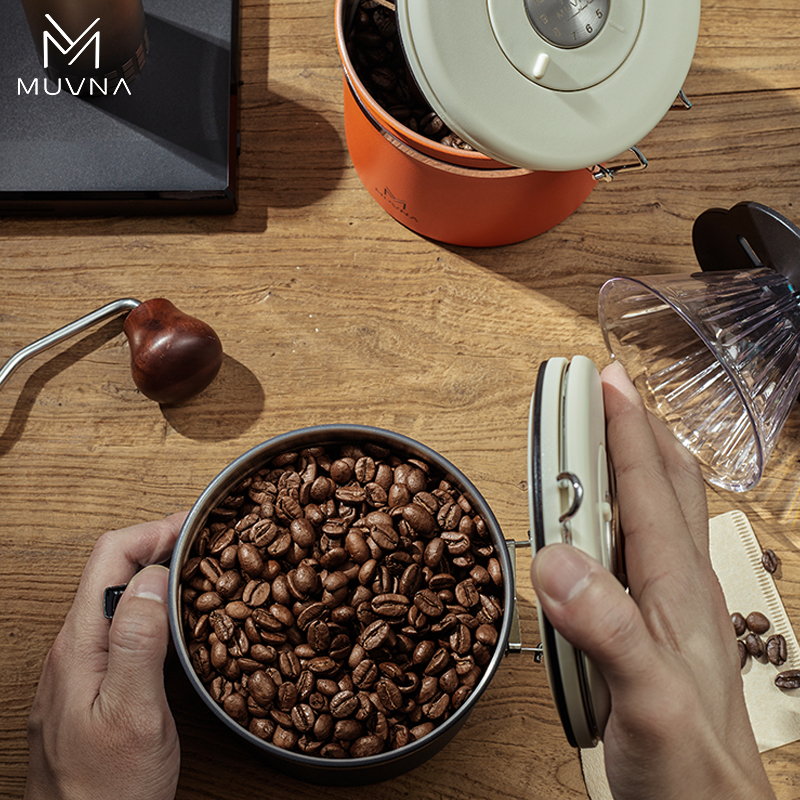 MUVNA Coffee Bean Storage Cani - مراجعة Coffee Tea Tumbler وسعره