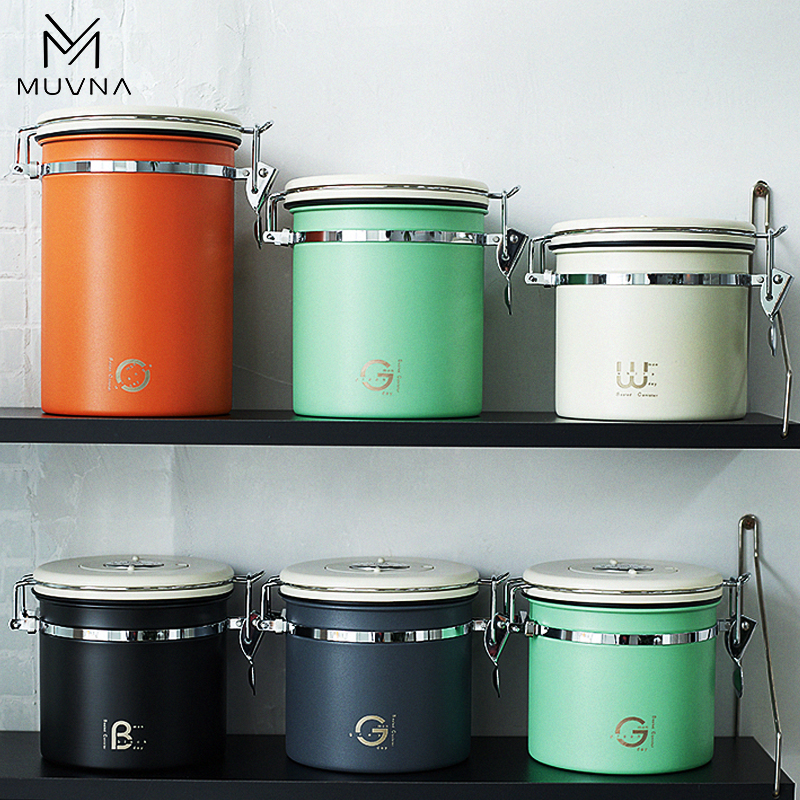 MUVNA Coffee Bean Storage Cani - مراجعة Coffee Tea Tumbler وسعره