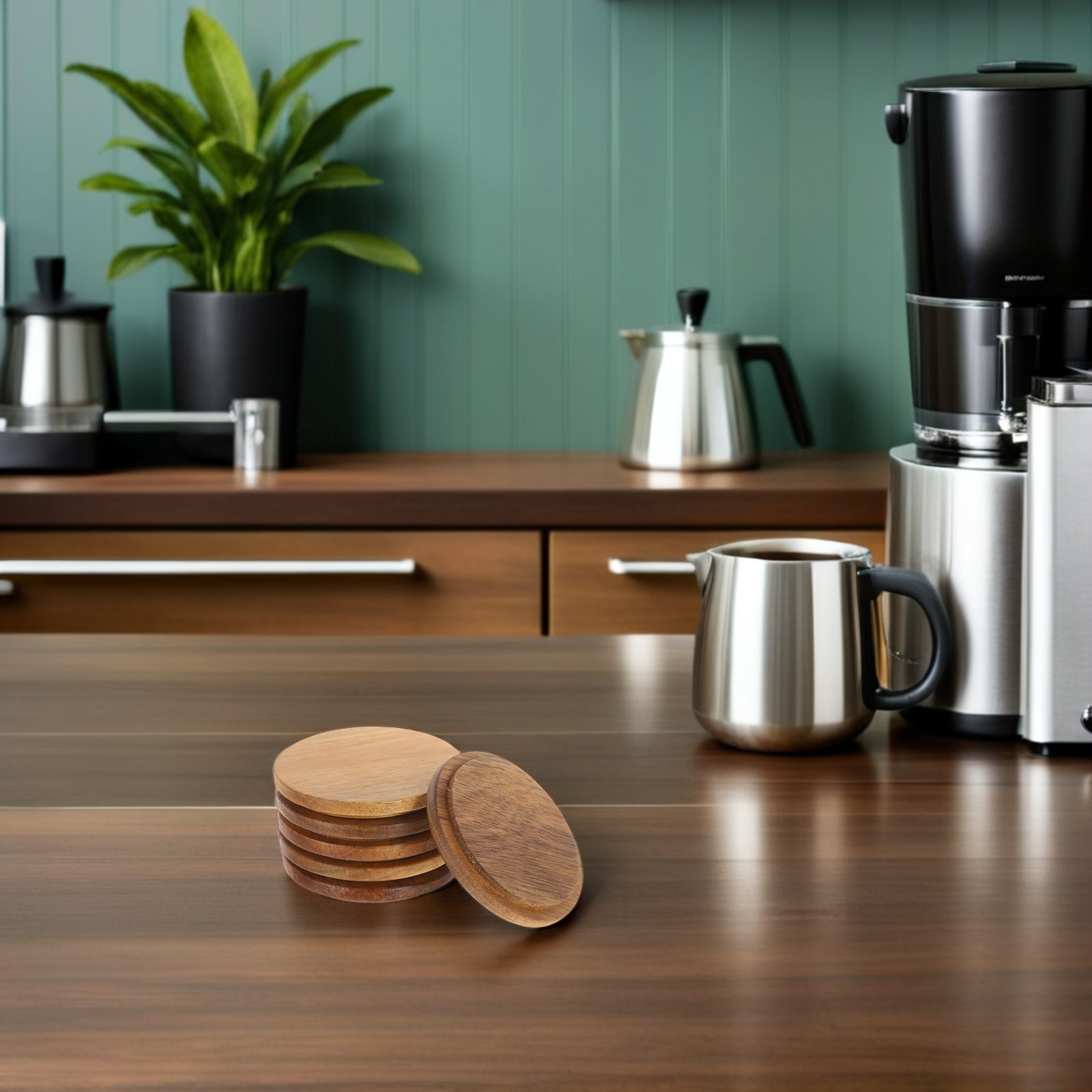 6Pcs Vintage Acacia Wooden Mug - مراجعة Coffee Tea Replacement وسعره