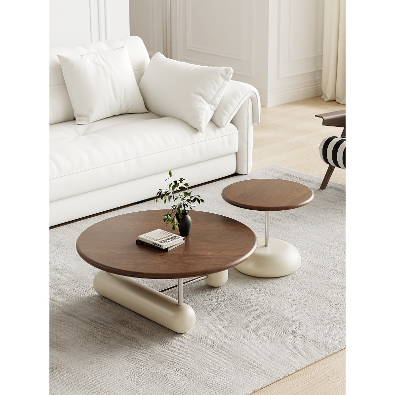 Round solid wood coffee table  - مراجعة Young Tea Coffee وسعره