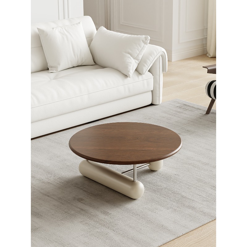 Round solid wood coffee table  - مراجعة Young Tea Coffee وسعره