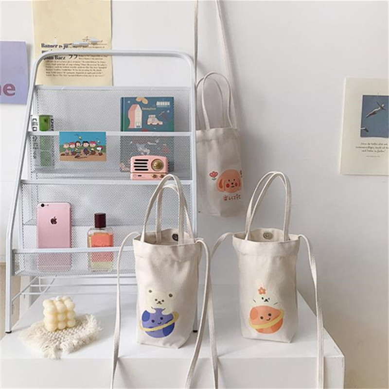 Print Canvas Water Bottle Bag  - مراجعة Coffee Tea Name وسعره
