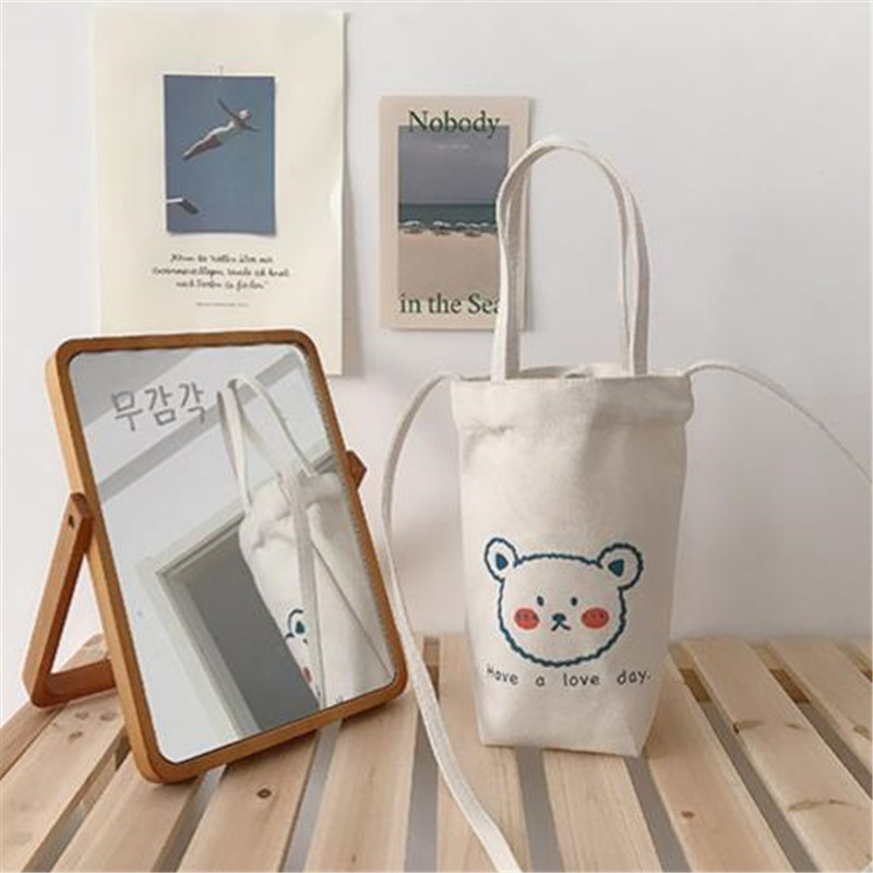 Print Canvas Water Bottle Bag  - مراجعة Coffee Tea Name وسعره