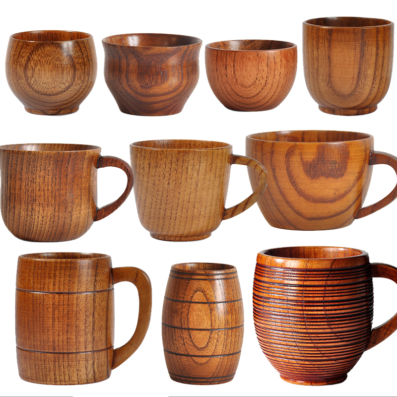 Wooden Cup Wood Coffee Tea Bee - مراجعة Juice Tea Coffee وسعره