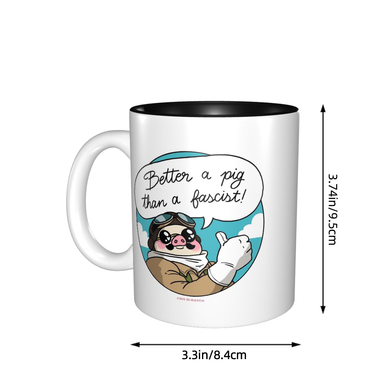 Better A Pig Than A Fascist! M - مراجعة Coffee Better Than Tea وسعره