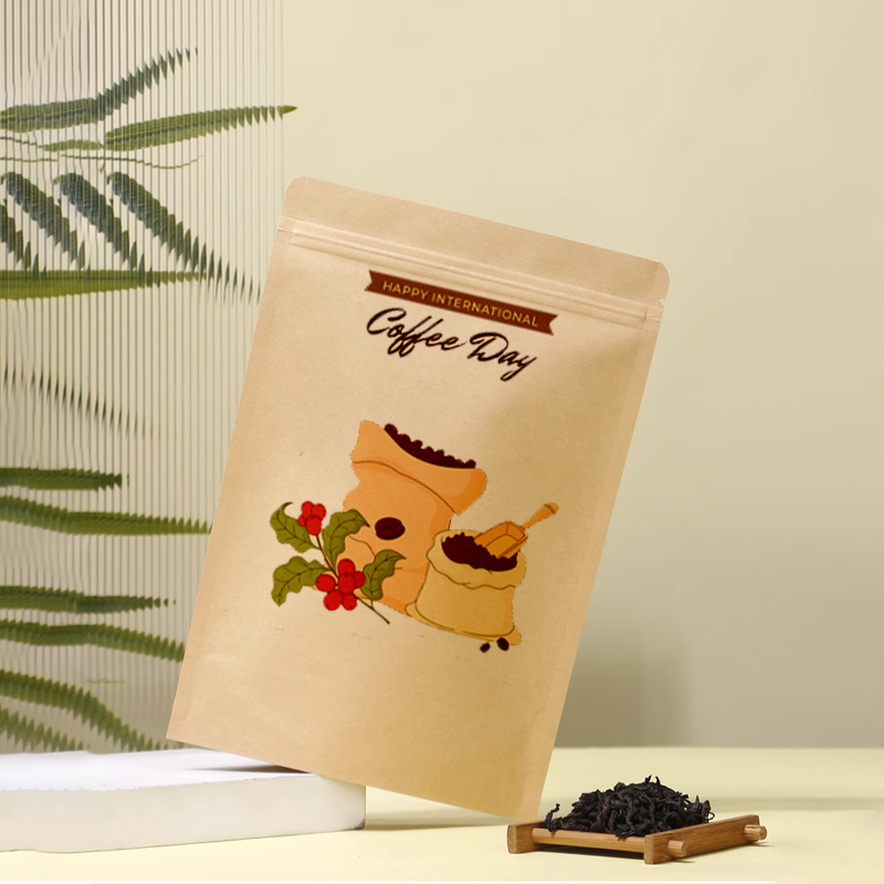 Print Craft paper Zipper Bag R - مراجعة Coffee Tea Logo وسعره