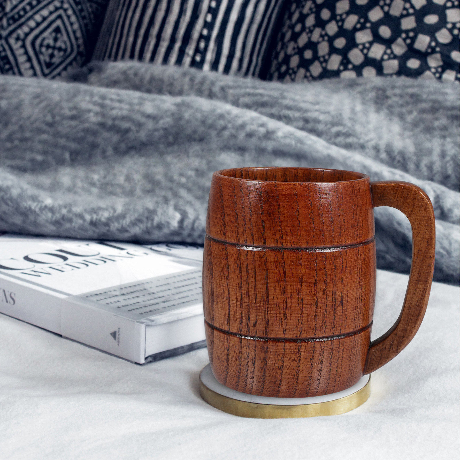 Wooden Beer Coffee Mug Water C - مراجعة Coffee Tea Drinks وسعره