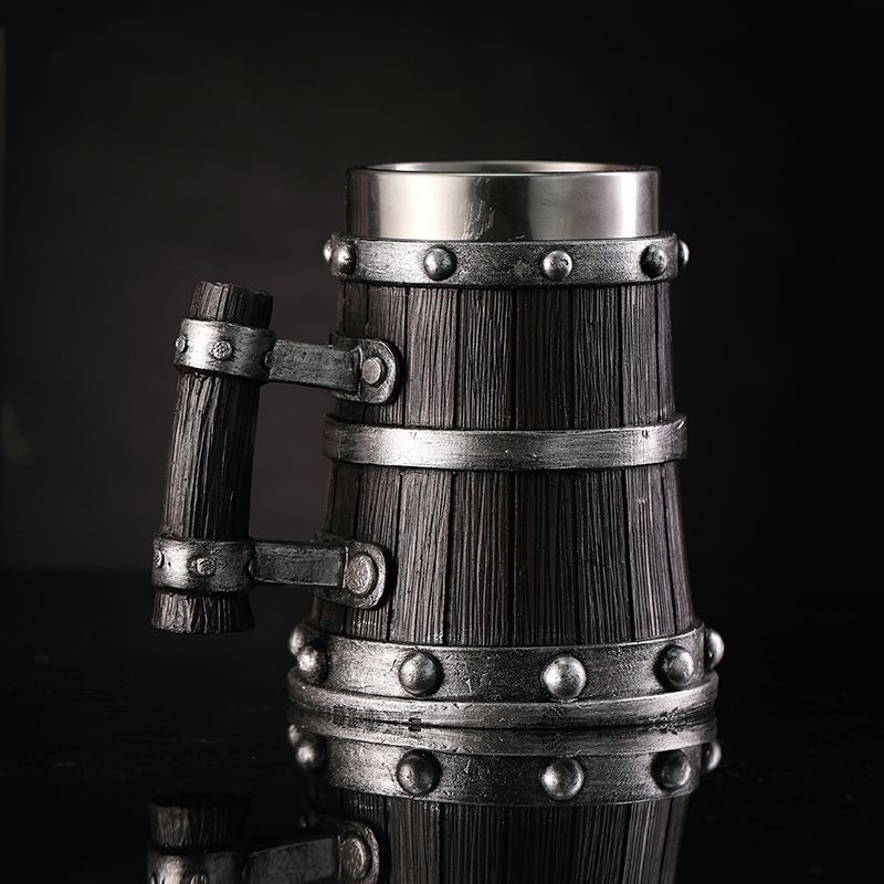 Wood Grain Beer Glass Resin St - مراجعة Coffee Tea Tumbler وسعره