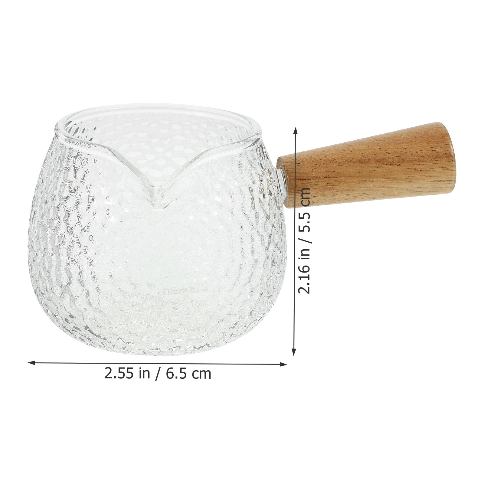 1pc Wooden Handle Glass Milk P - مراجعة Coffee Tea Creamer وسعره