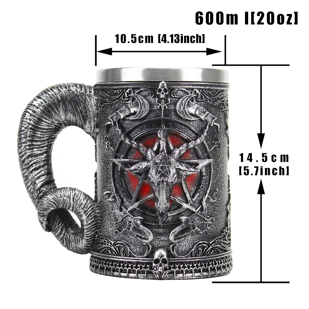 Baphomet Beer Glass Buffmet Re - مراجعة Coffee Tea Tumbler وسعره