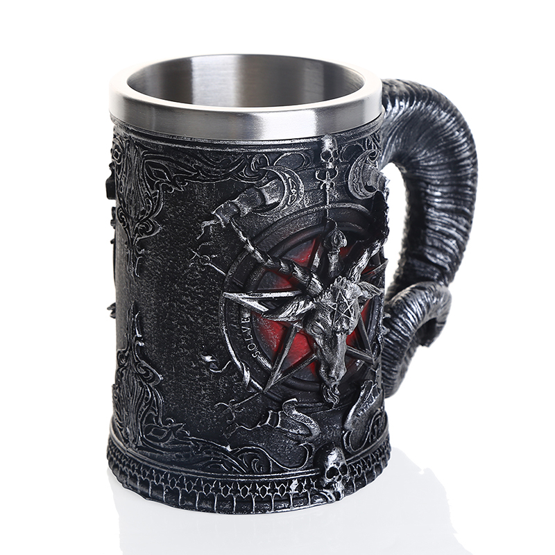 Baphomet Beer Glass Buffmet Re - مراجعة Coffee Tea Tumbler وسعره