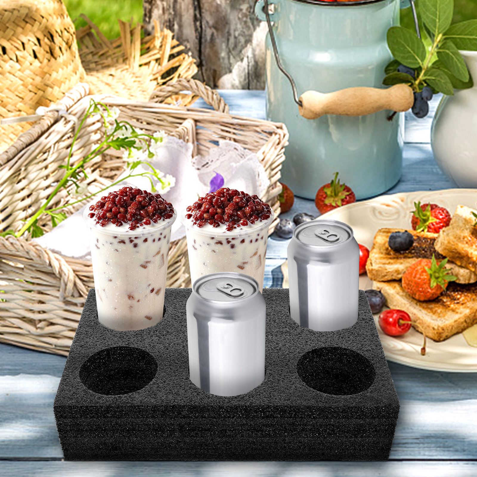 6-Hole Coffee Cup Carrier Tray - مراجعة Coffee Tea Drinks وسعره